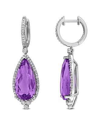 Rina Limor 10K 9.24 ct. tw. Diamond & Amethyst Earrings