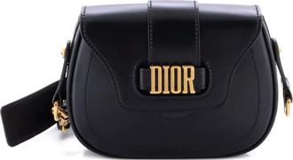 Dior D-Fence Saddle Bag Leather Small shoulder bag - Zwart