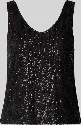Only Regular Fit Top mit Pailletten Modell ANA in Black, Größe XS