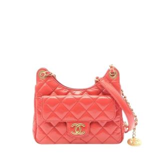 Chanel Pre-owned Vintage Schoudertas - Dames - Pre-owned - Roze - Maat: ONE Size Leer