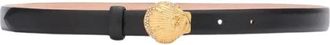 Roberto Cavalli Leren riem met schelpgesp - Dames - Riemen - Zwart - 80 CM - Accessoires