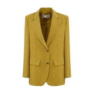 Elisabetta Franchi Blazers, female, Green, M, Stylish Fashionable Womens Clothing