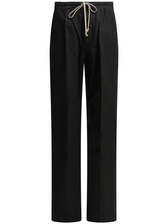 Rick Owens Relaxed Straight-Leg Pants With Drawstring And Flap Pockets