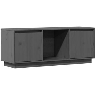 vidaXL Vidaxl - Mobile Porta tv Grigio 110,5x35x44 cm in Legno Massello di Pino