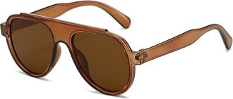 Generic Mens Large Frame Outdoor Sunglasses Womens Sports Vacation Beach Sun Glasses(Clear)