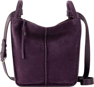 The Sak Los Feliz Crossbody Leather Bag in Aubergine Suede at Nordstrom
