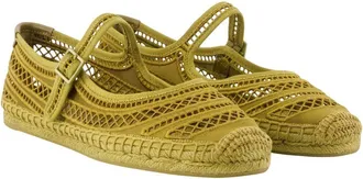 Tory Burch Womens Open Weave Viscose Espadrille Green