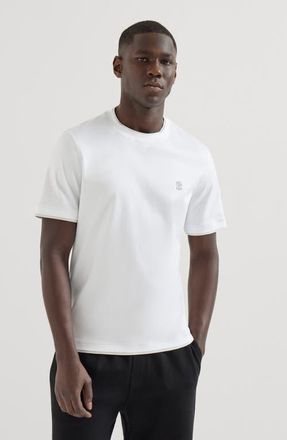 Brunello Cucinelli T-shirt with faux-layering in White at Nordstrom, Size Xxx-Large Eu