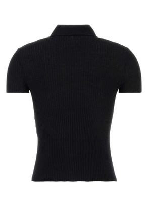 Balenciaga 857233t5237 1000 Black T Viscose Camicie Shirt