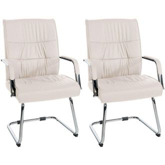 Clp Clp - Set De 2 Sillas De Conferencia Sievert Crema