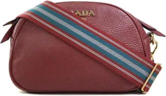 Prada Pre-owned Cross Body Bags, female, Red, Size: ONE SIZE Pre-owned Canvas prada-bags