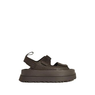 UGG Embossed Straps Leather Sandals