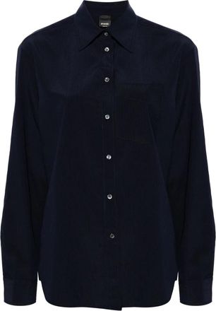 Pinko Casual longsleeve shirt in blauw - Dames - Casual Overhemden - Blauw - S - Nylon - Overhemden