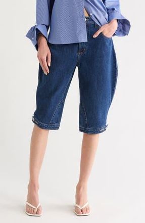 TWP Denim Barrel Shorts in Dark Stone at Nordstrom Rack, Size 26