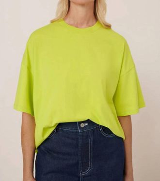 Kowtow Oversized Short Sleeve Boxy Tee In Fluro Yellow