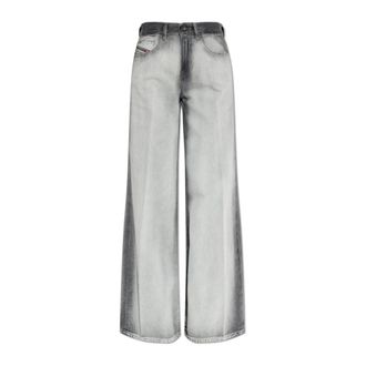 Diesel Wide Jeans, female, Gray, Size: W28 L32 1978 D-Akemi-Fsi Jeans