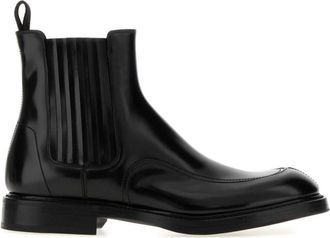 Dolce & Gabbana Black Leather Ankle Boots