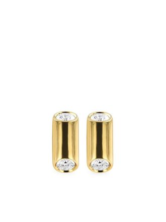 Pragnell 18kt yellow gold Eclipse diamond stud earrings - women - 18kt Yellow Gold/Diamond - One Size