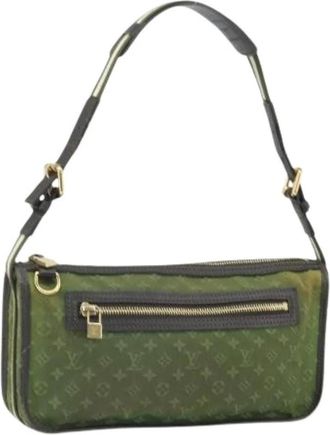 Louis Vuitton Pre-owned Shoulder Bags, female, Green, Size: ONE SIZE Pre-owned Canvas Shoulder Bag