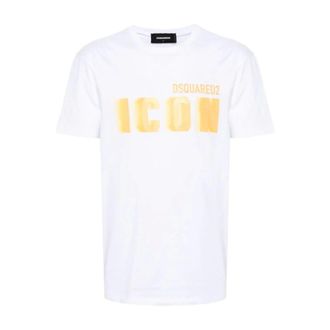 Dsquared2 Cool Yellow Logo Cotton T-Shirt