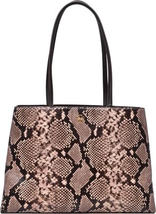 Tory Burch Tassen, Dames, Veelkleurig, ONE Size, Leer, Britten Snake Tote