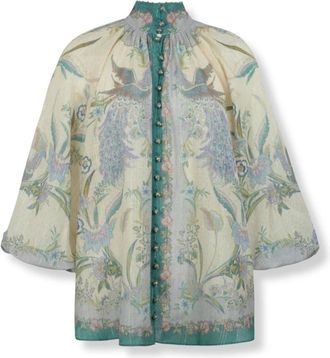 Zimmermann Indra Blouse - Dames - Overhemden - Veelkleurig - XS - Katoen - Overhemden