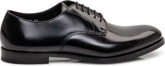 Doucal's Black Leather Lace-up Shoes