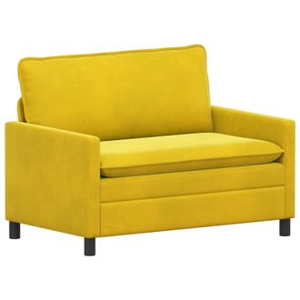 vidaXL Sof&aacute; Amarillo 126 X 81 X 87,5 Cm Terciopelo Vidaxl