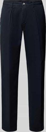 Profuomo Hose mit B&uuml;gelfalten und Ges&auml;&szlig;taschen in Marine, Gr&ouml;&szlig;e 46