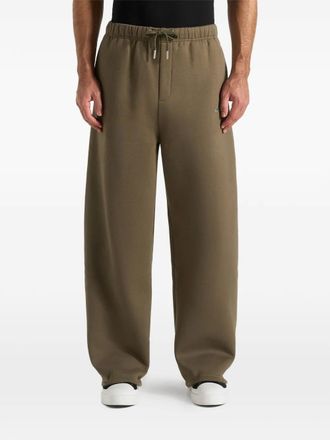 Mani&egrave;re De Voir Taylor trainingsbroek met geborduurd logo en wijde pijpen - Groen