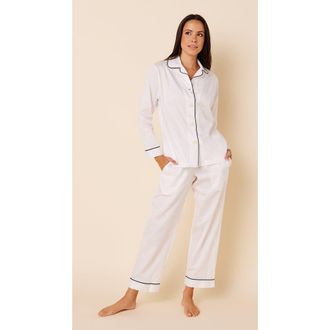 The Cats Pajamas Luxe Pima Pajama Print Set in Lisbon at Nordstrom, Size X-Small