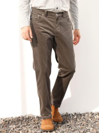 Br&uuml;hl 5-Pocket-Hose BR&Uuml;HL, Herren, Gr. 48, Normalgr&ouml;ssen, schlamm, gepunktet, 98% Baumwolle, 2% Elasthan, unifarben, Hosen 5-Pocket-Hose