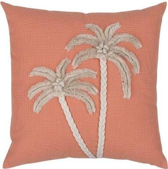 Elaine Smith Escape Handmade Applique Indoor & Outdoor Woven Accent Pillow in Coral at Nordstrom, Size 22X22