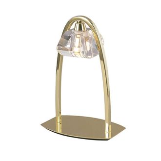 Netlighting Alfa Large Table Lamp 1 Light G9 Polished Brass in Gold