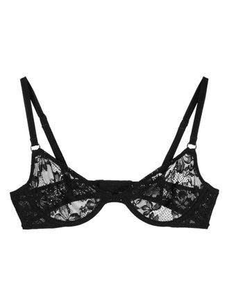 Fleur du Mal Reggiseno Le Stretch in pizzo - Nero