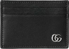Gucci 26 GG Marmont Card Case with Money Clip Black 835051-AAE07-1000