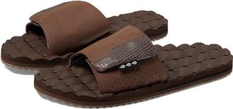 Volcom Recliner Slide Mens Sandals Brown : 10 D - Medium, Synthetic