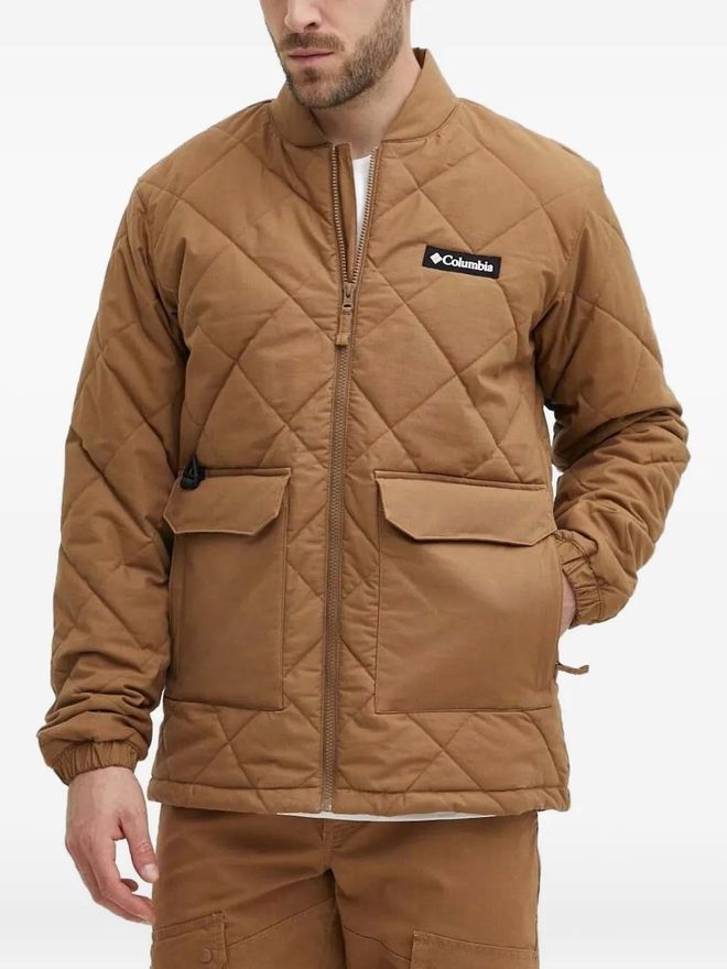 Rad Padded diamond-quilted bomber jacket - Brown