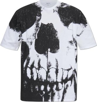 Alexander McQueen T-shirt met print - Heren - T-shirts - Wit - L - Katoen - Tops