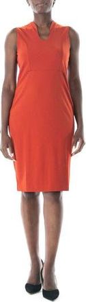 Nina Leonard U-Neck Sleeveless Sheath Dress in Pumpkin Spice at Nordstrom Rack, Size X-Large