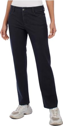 Emporio Armani Klassieke Straight-Cut Broek - Dames - Regular Fit Jeans - Zwart - W28 - Jeans