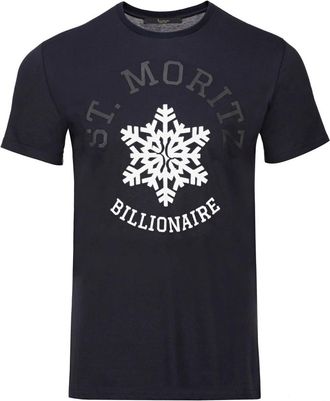 Billionaire Boys Club T-shirt Ronde Hals SS Winter Club - Heren - T-shirts - Blauw - S - Katoen - Tops