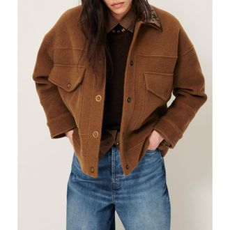 Sessun Korte jas van wolmix, EDFINLAY