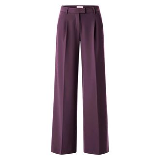 Rich & Royal Pantaloni a gamba larga con pieghe - - Trousers - Donna - Viola - M