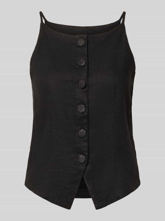 Ichi Blusentop aus Leinen-Viskose-Mix Modell LINNO in Black, Gr&ouml;&szlig;e 38