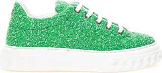 Casadei Womens Fabric And Leather Athletic Sneakers In Green