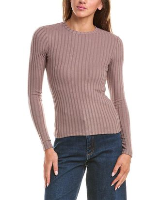 Reiss Carmen Ribbed Long Sleeve Top