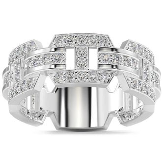 Pompeii3 1 1/4Ct Diamond Ring Mens Lab Grown Band in 10k White, Yellow, or Rose Gold