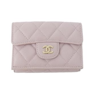 Chanel Light Pink Grained Calfskin Wallet (Tri-Fold) (Pre-Owned)