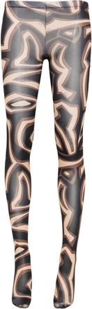 Pucci Collant con stampa astratta - Marrone